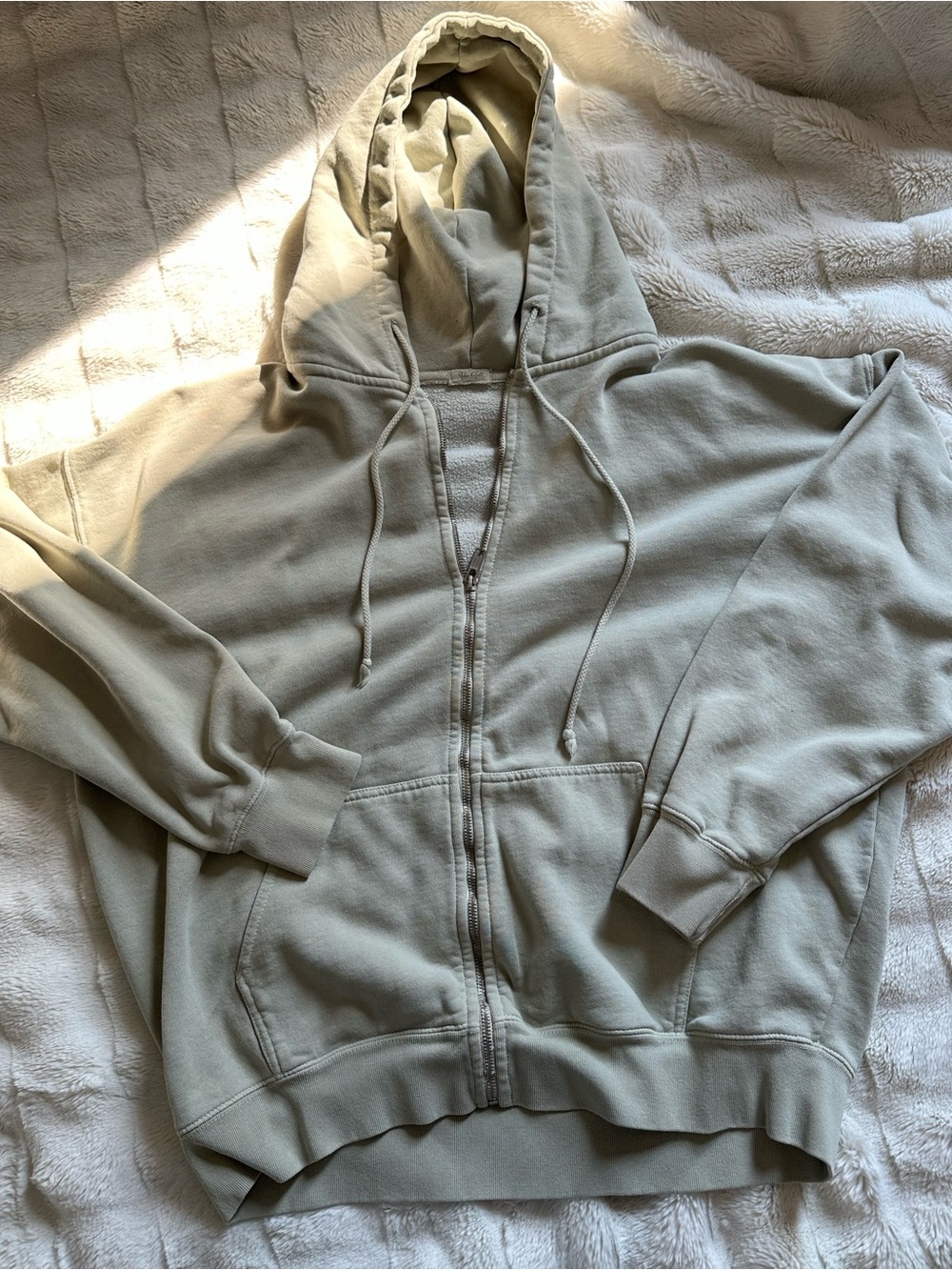 PacSun Oversized Zip-Up Hoodie in Sage Green
